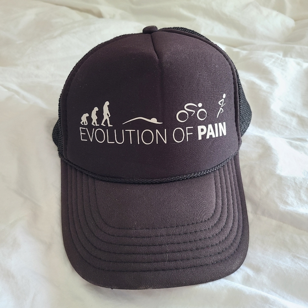 Triathlon Evolution Of PAIN Black Cap